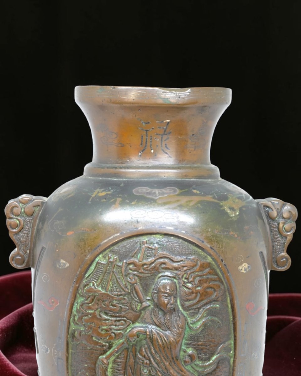 Vaso Giapponese Di Epoca Meiji - Giappone Fine XIX Secolo-photo-3